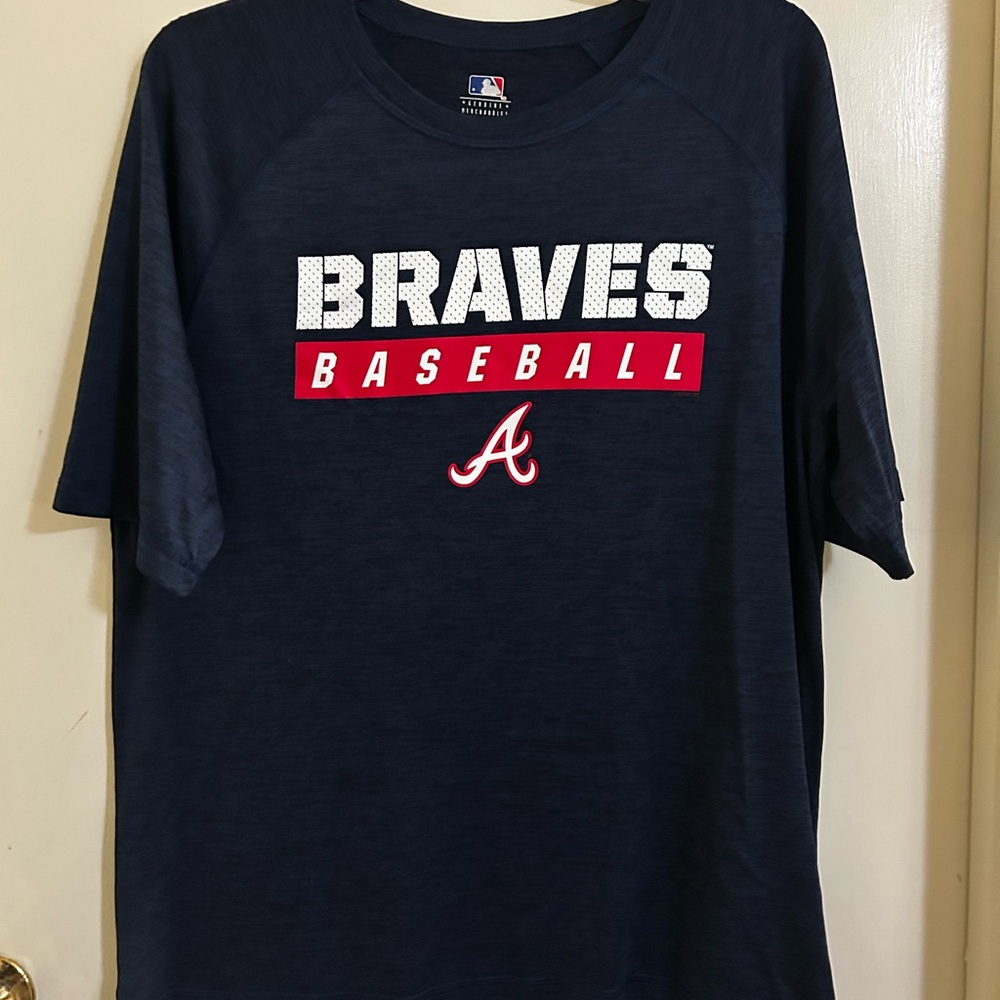 Genuine Merchandise Navy Braves Baseball Dri-Fit Tee